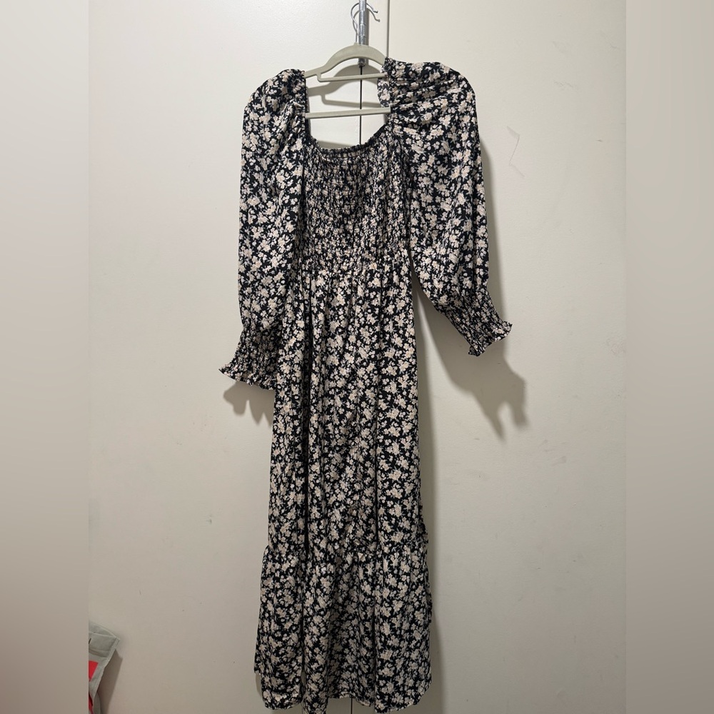 Long sleeve maxi dress floral print